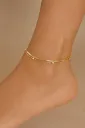 Double-layered snake chain Anklet – 18K Gold Plated Steel