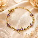 Bow vine bracelet purple