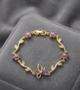 Bow vine bracelet purple