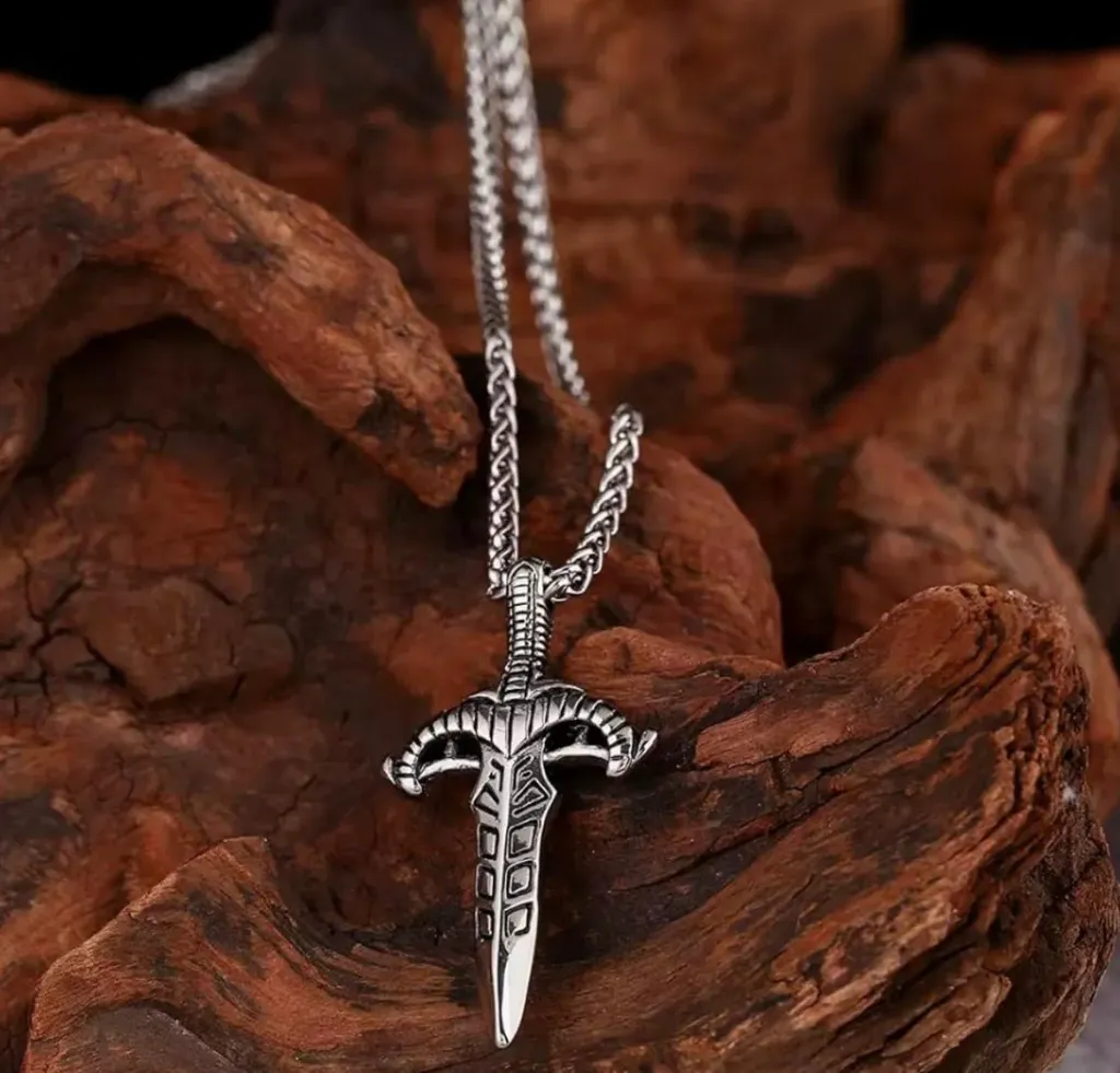 Sword & Deity Pendant Necklace