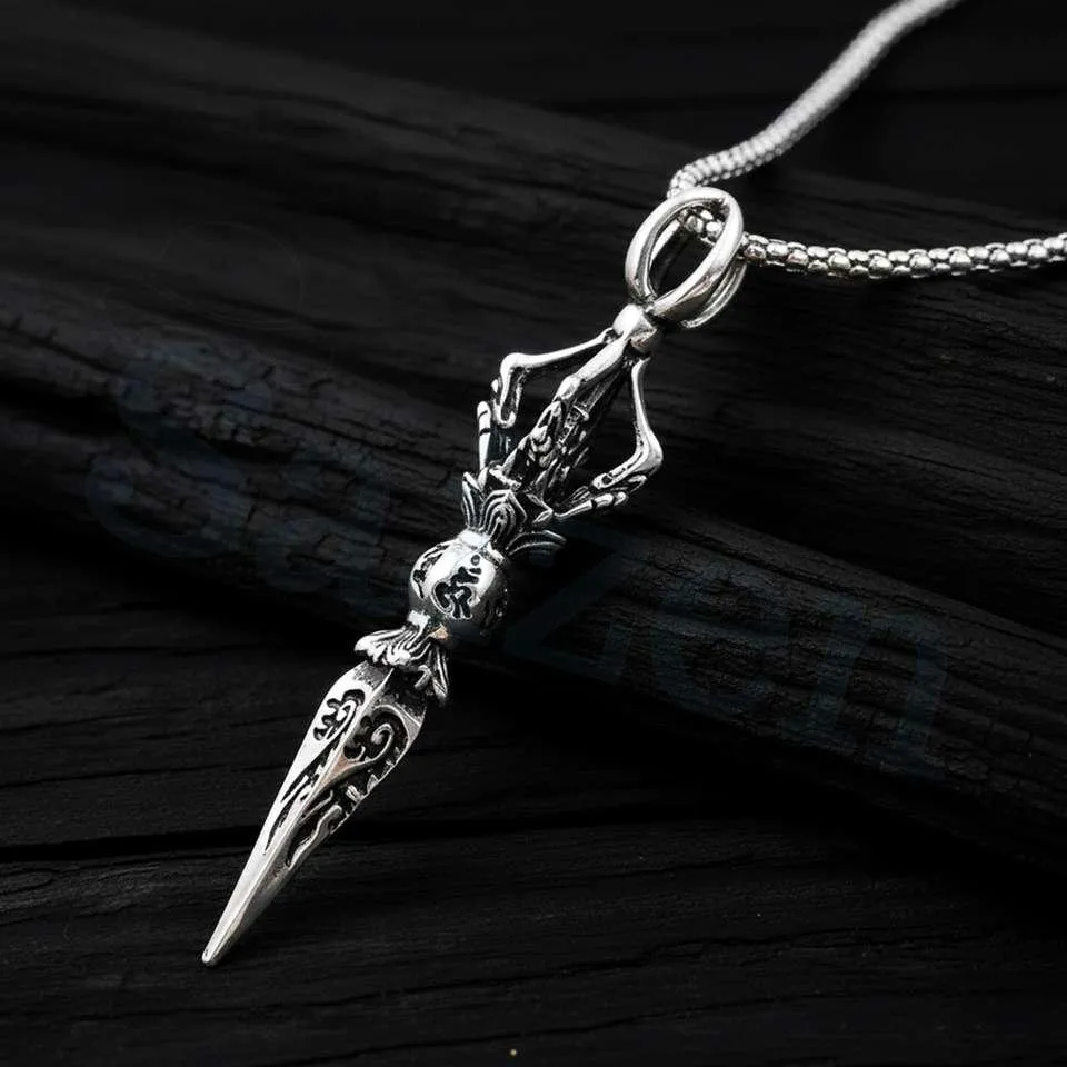 Men Protective Buddhist Pendant stainless steel