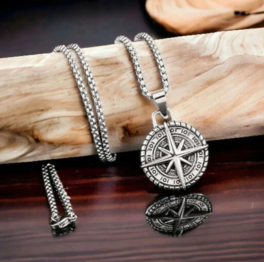 Compass Men's Chain Pendant