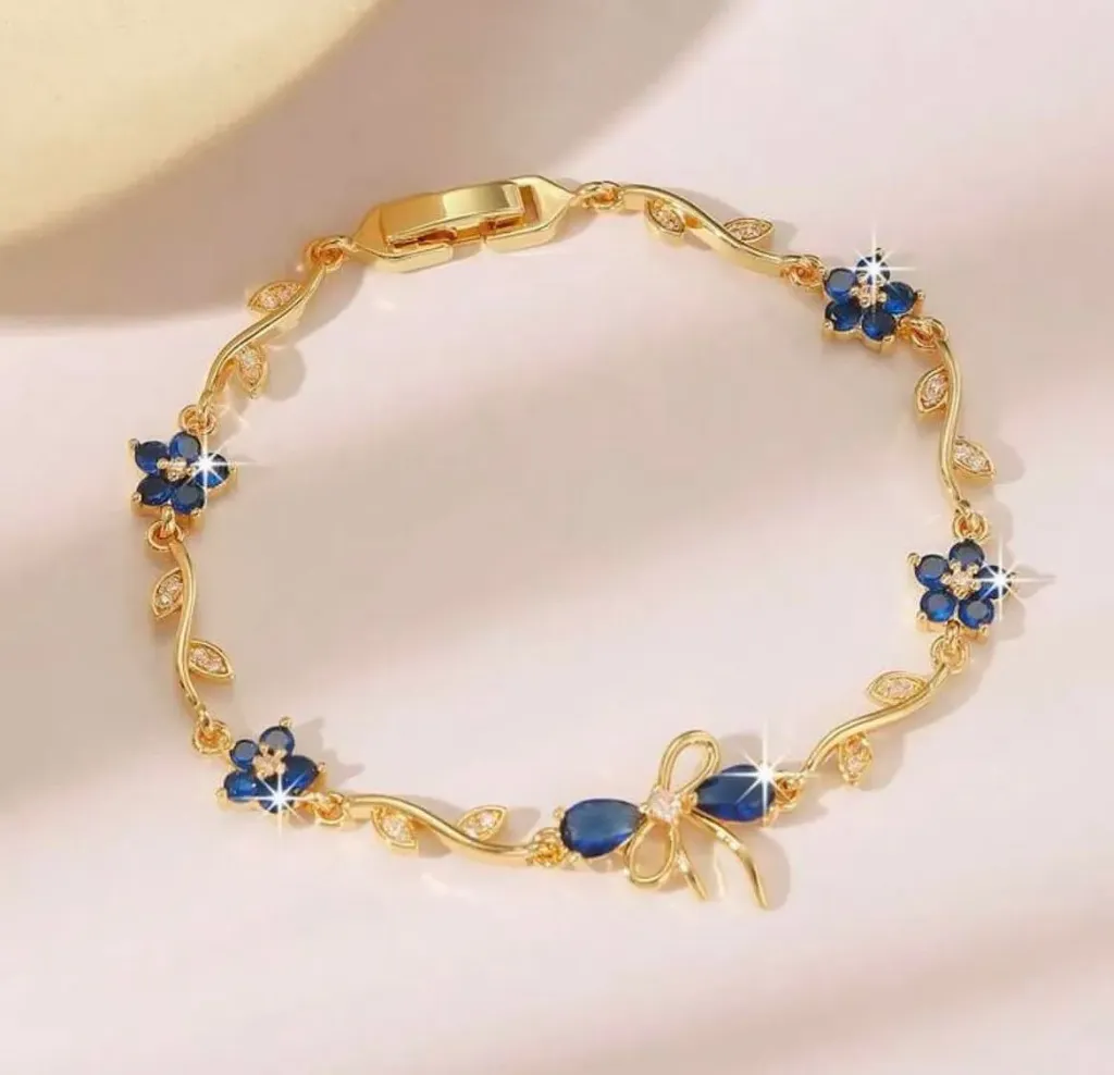 Blue Bow Vine Bracelet