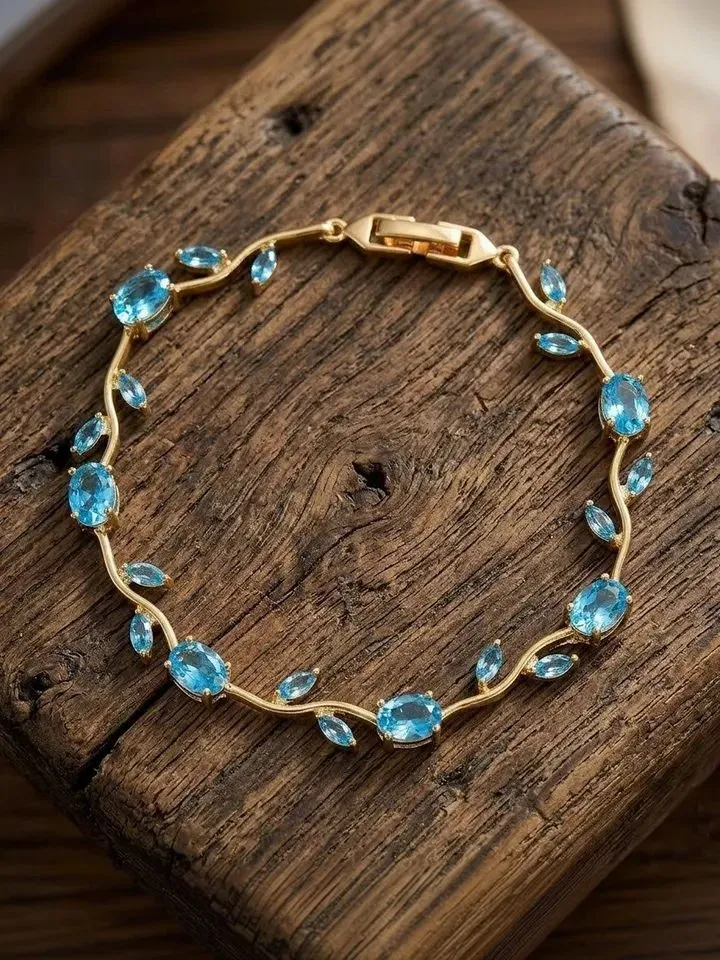 Sky Blue Tulip Bracelet 18K