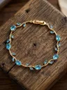 Sky Blue Tulip Bracelet 18K