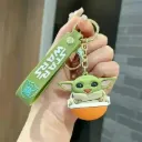 Adorable Baby Yoda 3D Keychain