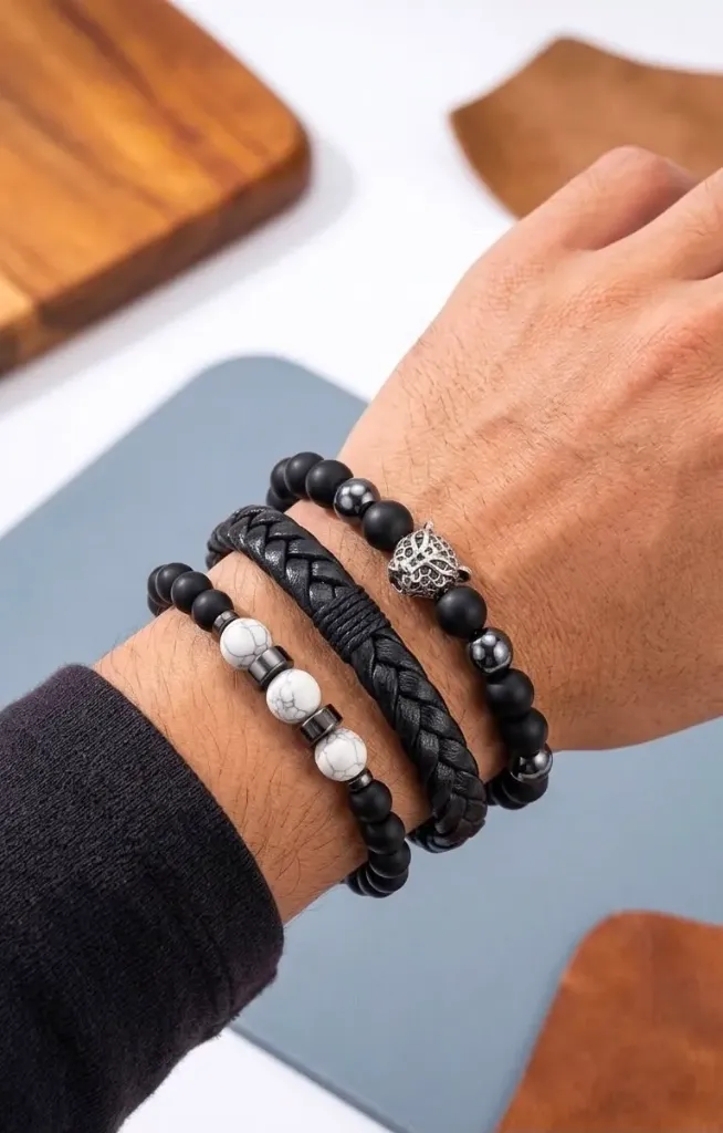 Urban Woven Black Multi-Strand Wristband