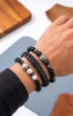 Urban Woven Black Multi-Strand Wristband