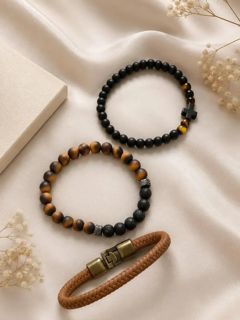 Men Bracelets Combo Of 3
