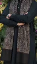 Reversible Double Side Printed Pashmina Shawl for Men & Women | Black & Orange