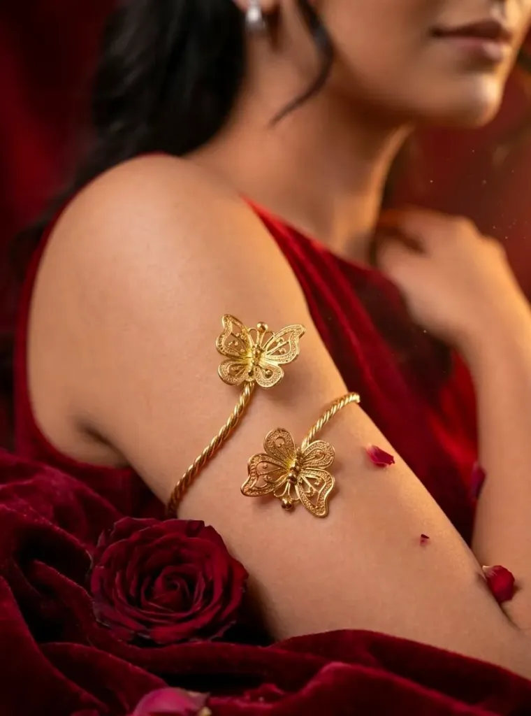 Golden Butterfly Armlet Elegance